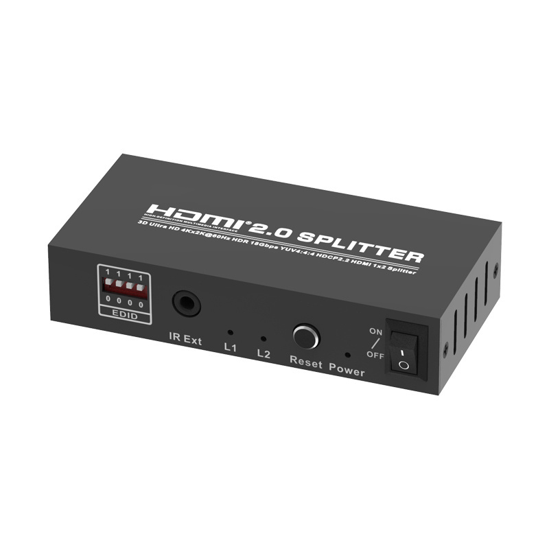 HDMI 2.0 Splitter 1x2 Support HDCP 2.2/1.4 18Gpbs 4K*2K@60Hz