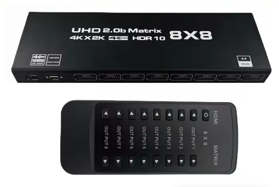 4K60Hz HDMI Matrix 8x8 Switcher For Surveillance Systems HDCP 1.4 RS232 4K HDMI Matrix Switch 8x8