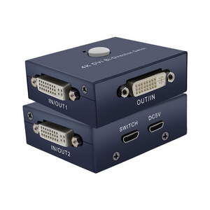 4K DVI Switch 2x1 DVI Splitter 3D 1x2 DVI Compatible Bi-Direction Audio Switch Splitter Video Selector Converter