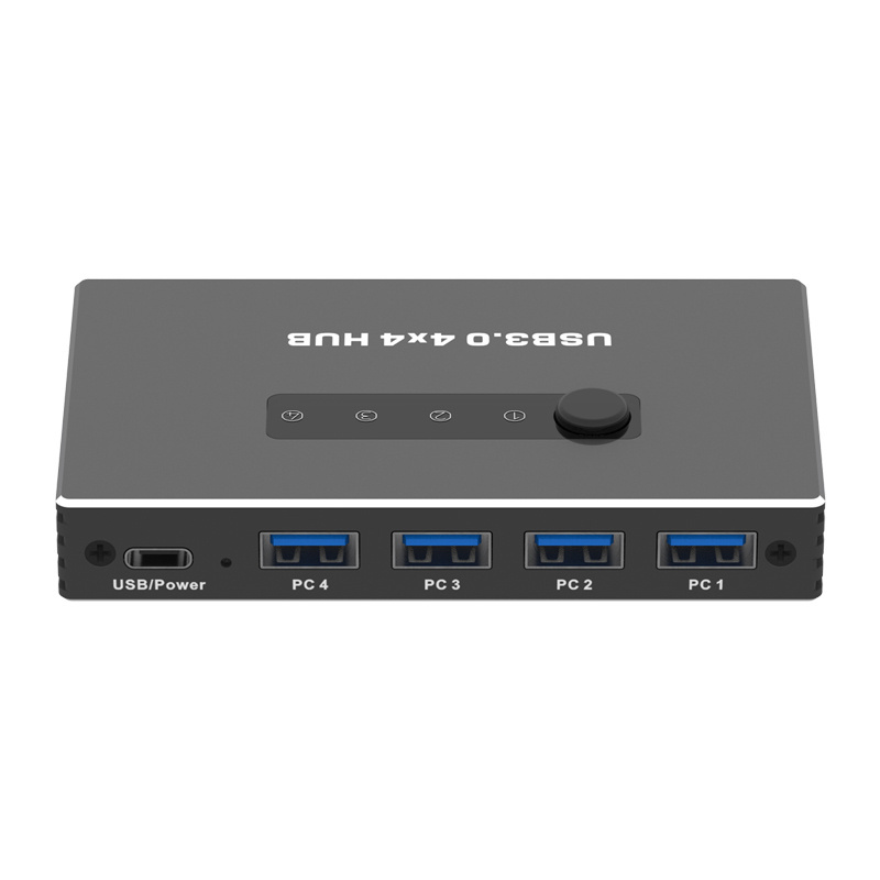 4x4 USB 3.0 Switch Hub Selector 4 Computers Share USB 3.0 4 Ports KVM Switcher USB for PC Mouse Keyboard Printer Scanner