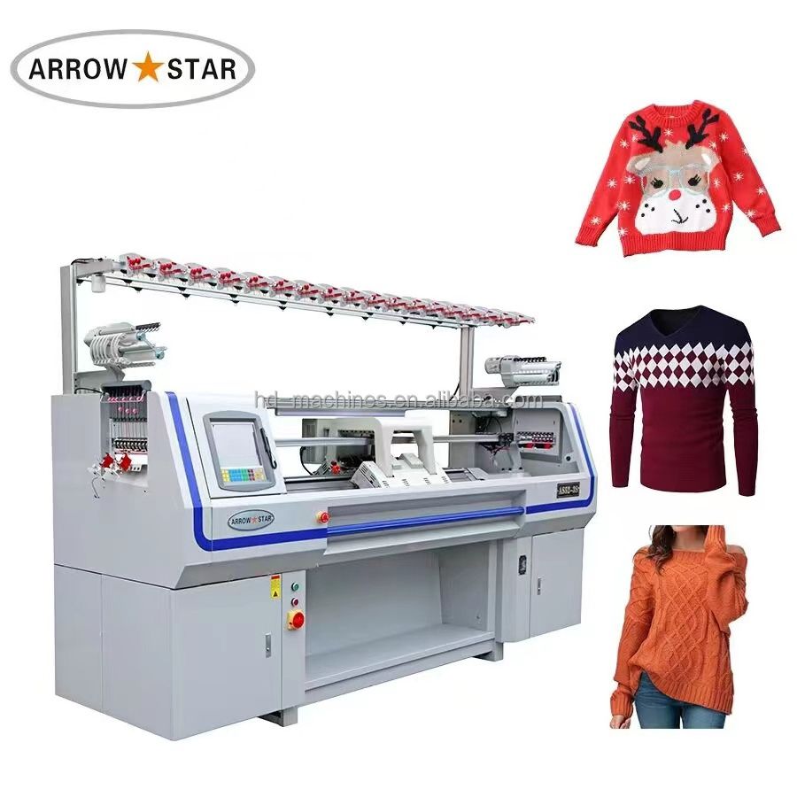 Fully fashion new STG type double system flat sweater knitting machine