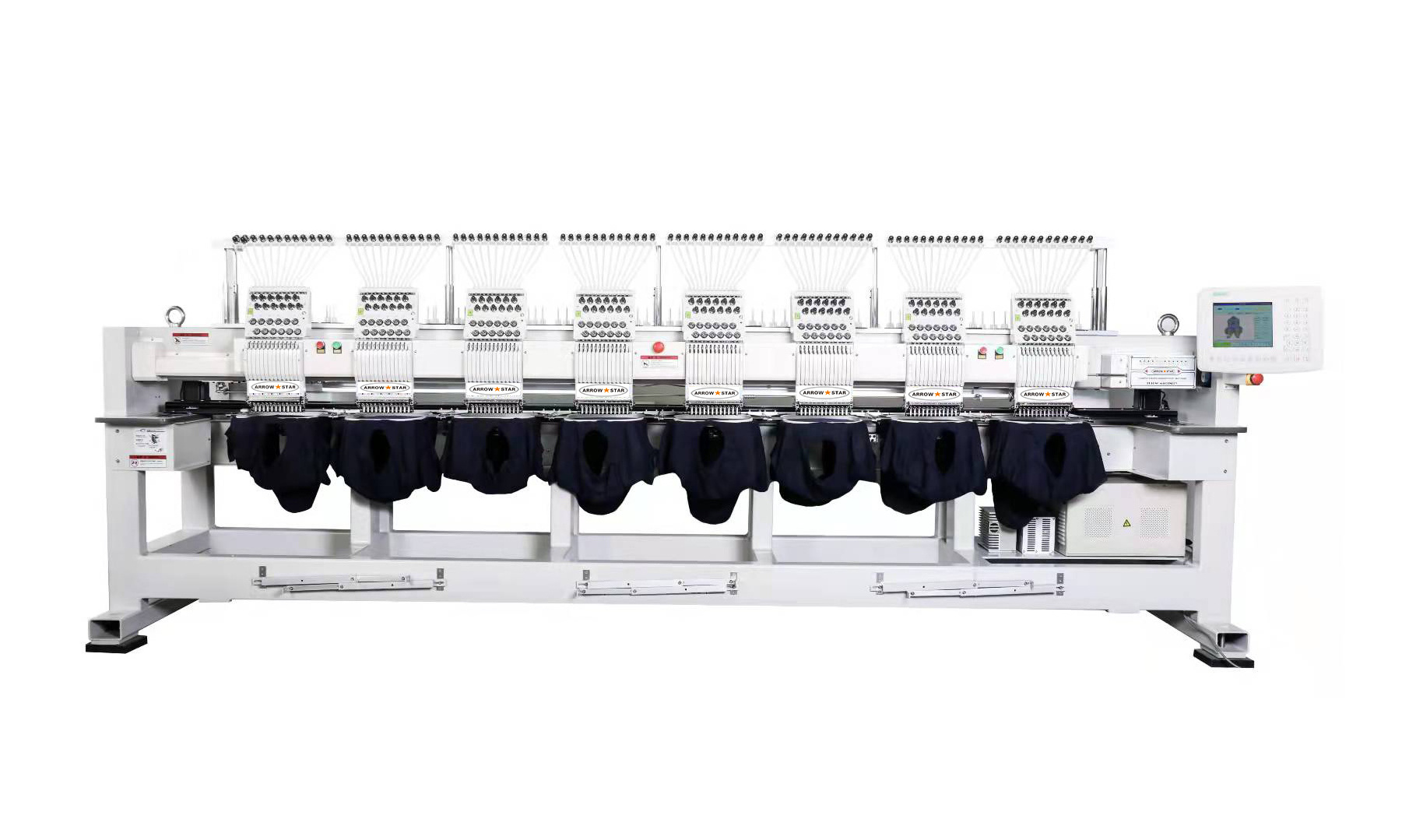 Computer  6 heads embroidery machine with T shirt cap flat embroidery function