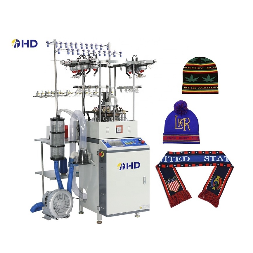 2023 Hot sale Fully computerized high speed jacquard crochet  hat  machine