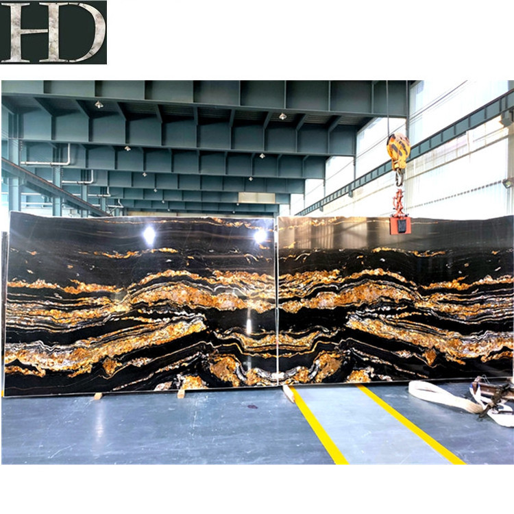 Brazilian Magma Gold Granite Polished Magma Natural Black Taurus Granite Slabs Tiles