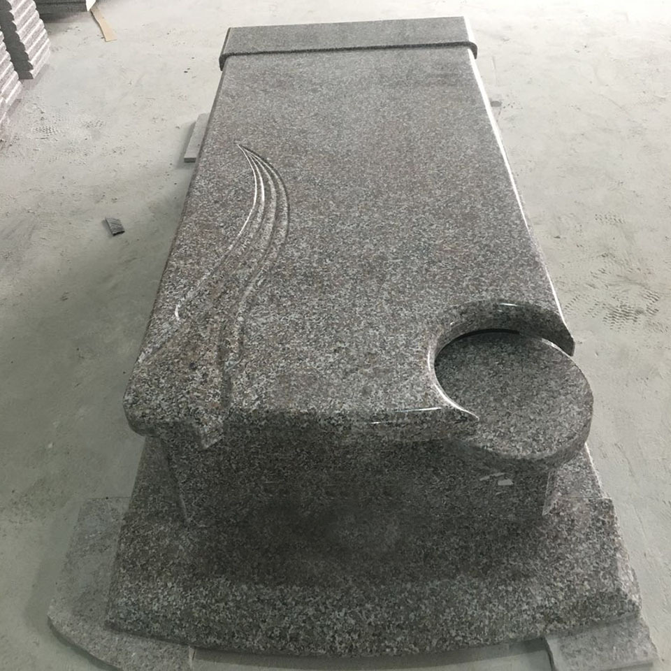 Wholesale G664 Granite Tombstone Slabs Grave Slab And Headstone Design Monument Granit Tombstone Customized