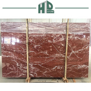 Nature Marble Stone Rosso Levanto Red Marble Slabs for Bathroom Tiles