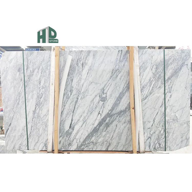 Cut-to-Size Kitchen Carrara White Calacatta Vanity Marble Countertop with Grey Veins