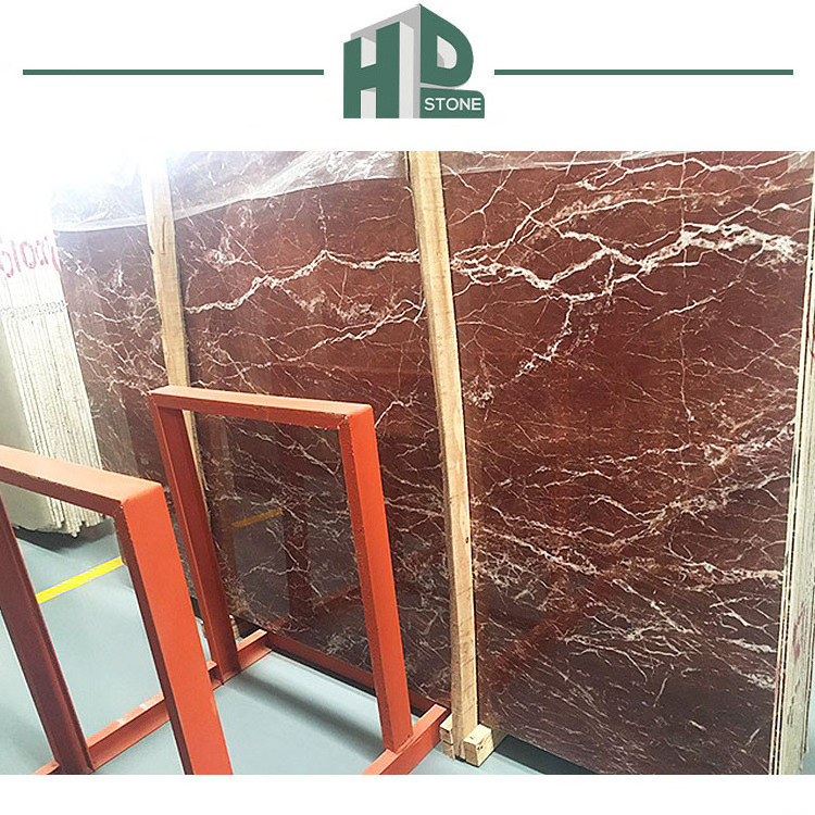 Nature Marble Stone Rosso Levanto Red Marble Slabs for Bathroom Tiles