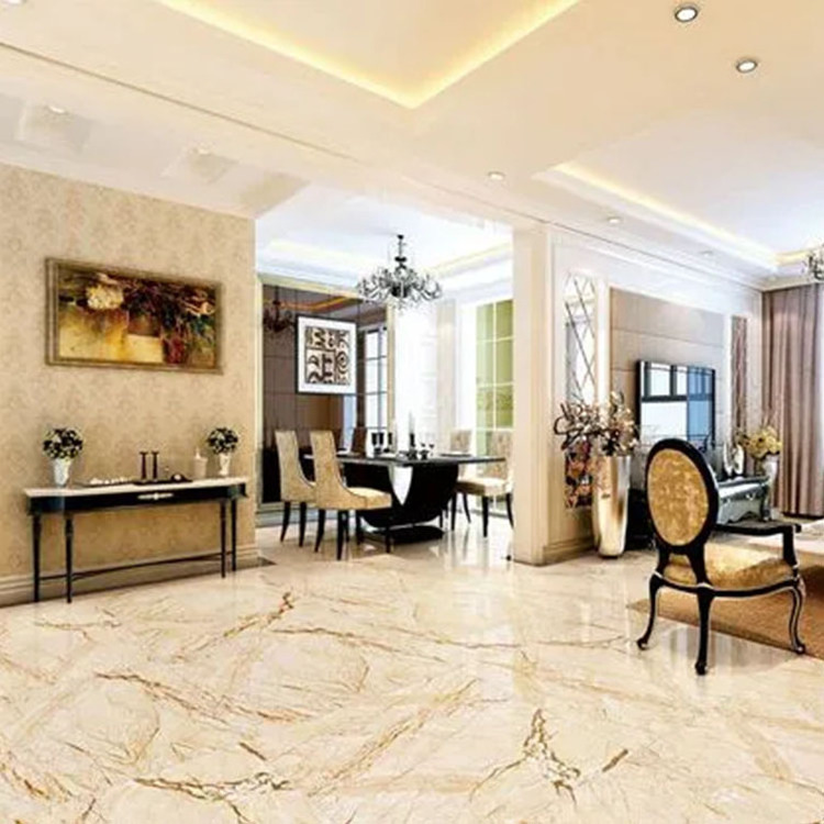 Full Body Faux Marble Beige Ceramic Tile 800x800 Porcelain Tile for Floor and Wall Decoration