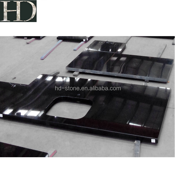 Chinese Natural Absolute Black Granite Kitchen Countertop Vanity Tops & Table Tops Hot Selling