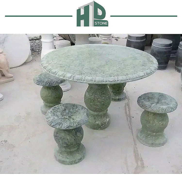 Outdoor Bench Stone Table Seat Hand Carved Marble Table Bench Seat Garden Park Marble Benches