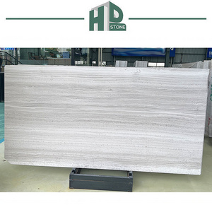 High Quality China Wooden White Vein for Floor Marble Big Slabs White Serpeggiante with Vein