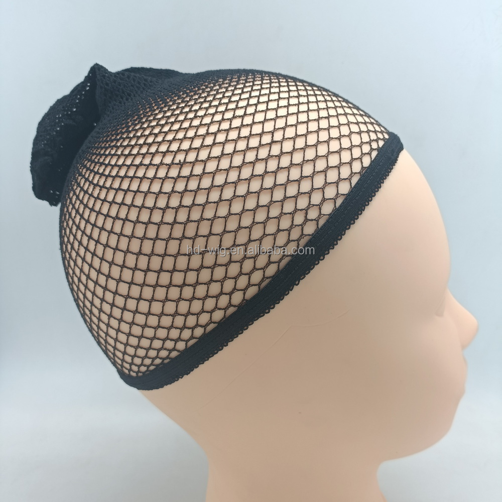 Wholesale mesh dome wig cap Elastic Wig Liner Cap Snood Nylon Stretch Weaving Mesh Net Fishnet Ladies Elastic Wig Caps