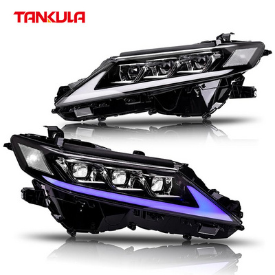 Auto Lighting System Car Front Projector Modified 3 Eyes Headlamp LED Headlights For Toyota Camry 2018 2019 2020