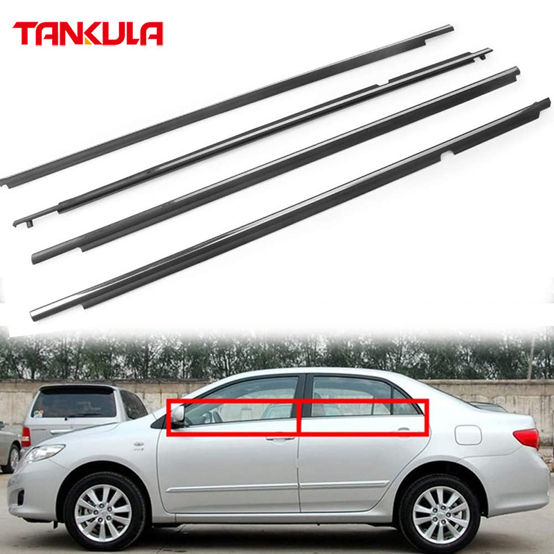 Wholesale Auto Body Parts Moulding Trims Window Weatherstrip Chrome Car Seal Belt For Toyota Corolla 2009 2010 2011 2012 2013