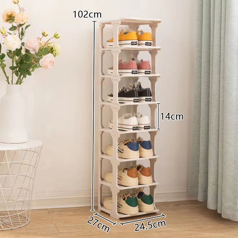 HDANI Simple Plastic Splice Shoe Racks Shoe Storage Cabinet for Bedroom Dormitory Entryway