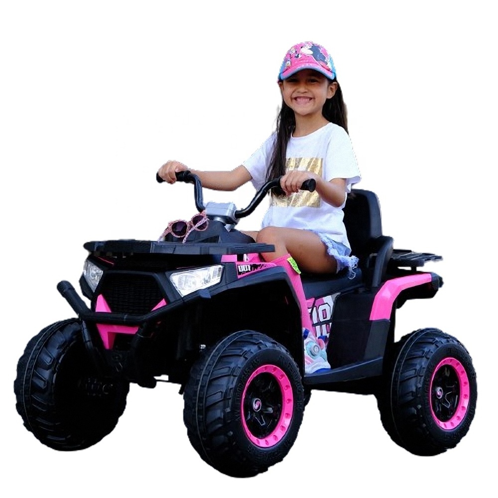 12V Kids Ride-on Electric ATV, 4-wheeler Quad Car Toy W/bluetooth Audio, Treaded Tires, LED Headlights, Radio,3.7mph Max Speed