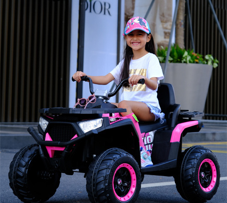 12V Kids Ride-on Electric ATV, 4-wheeler Quad Car Toy W/bluetooth Audio, Treaded Tires, LED Headlights, Radio,3.7mph Max Speed