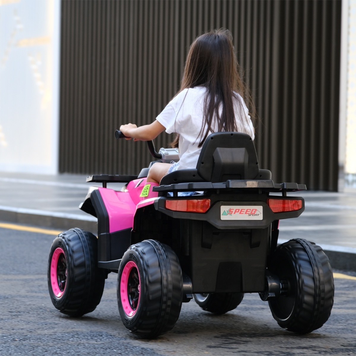 12V Kids Ride-on Electric ATV, 4-wheeler Quad Car Toy W/bluetooth Audio, Treaded Tires, LED Headlights, Radio,3.7mph Max Speed