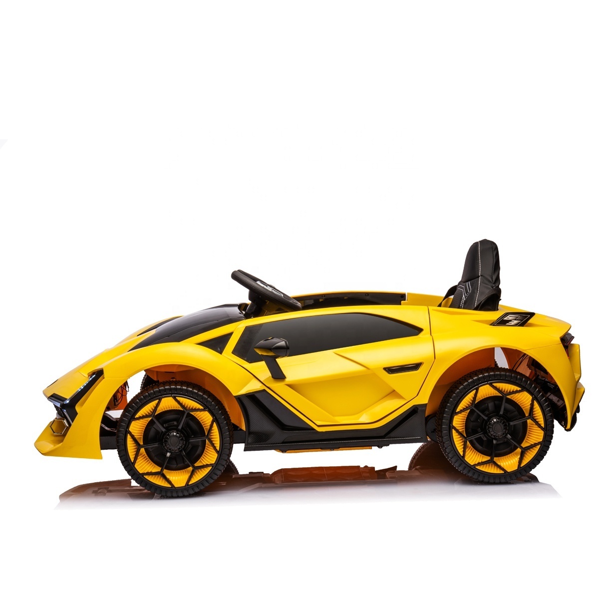 Kids  Ride On 12V  Battery Powered  Car Toy with 2 Speeds, Bluetooth Control, Music ,LED Headlights & Hydraulic Doors -4 color