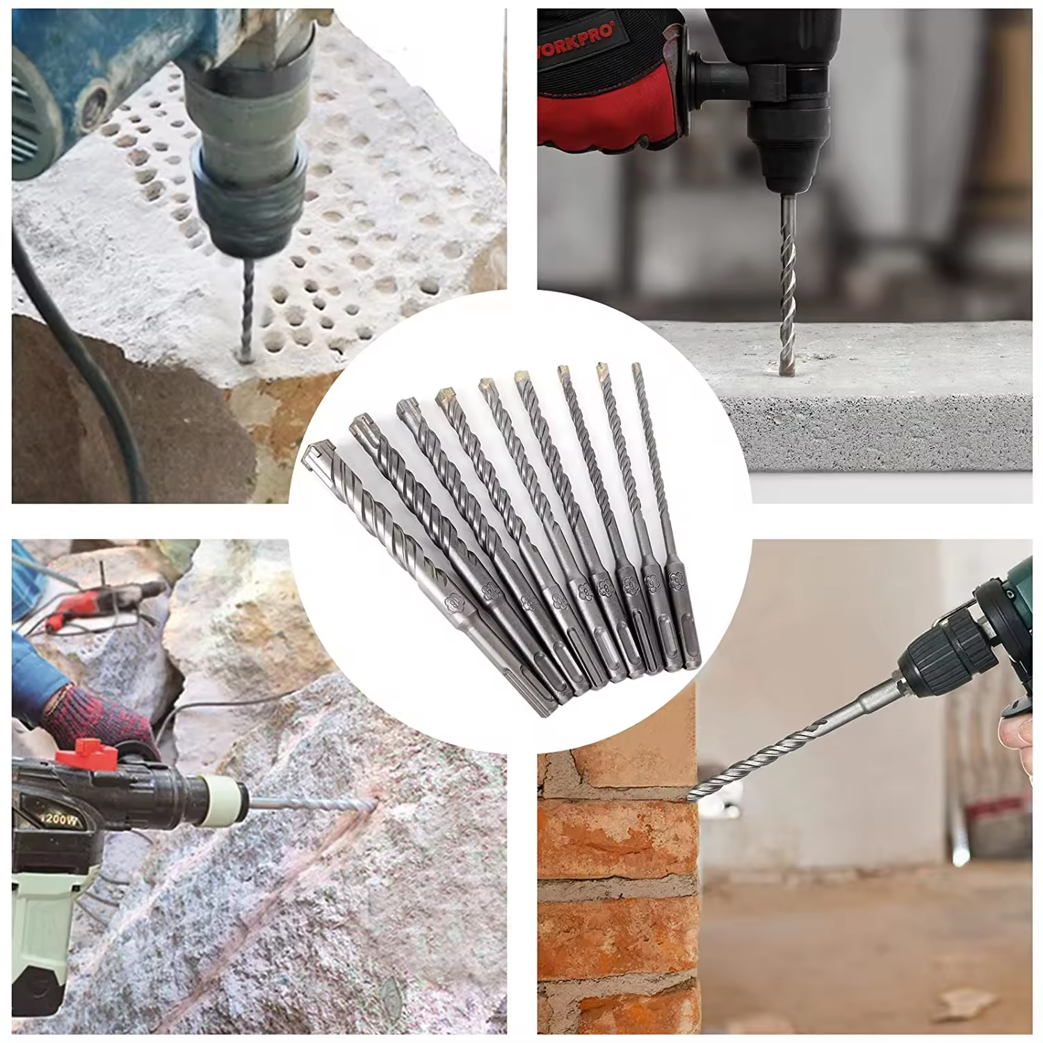 RCT 20pcs Factory supply High quality Masonry drills bits flat tip drill bit Sds Plus Drill Bit for masonry cement concrete