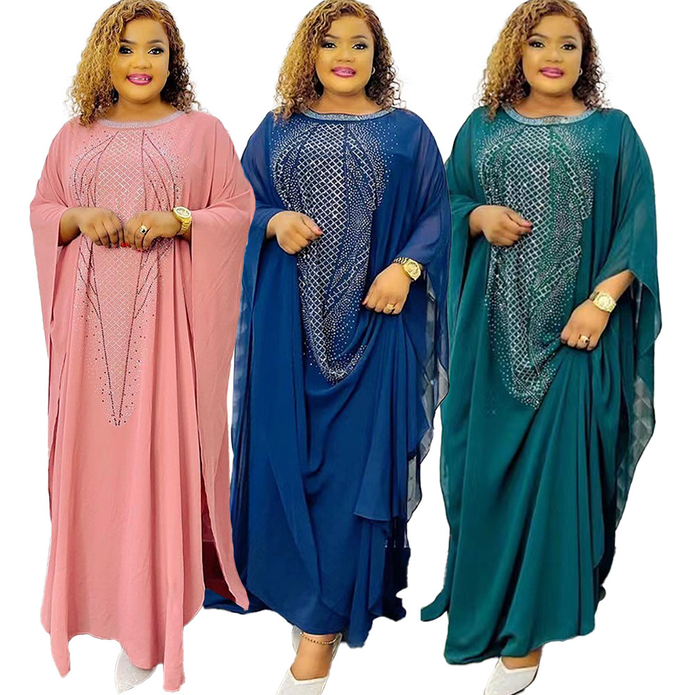 H & D African Lace Dresses Maxi Dresses For Woman Abaya Dubai African Women'S Loose Robe Maxi Kaftan Dress