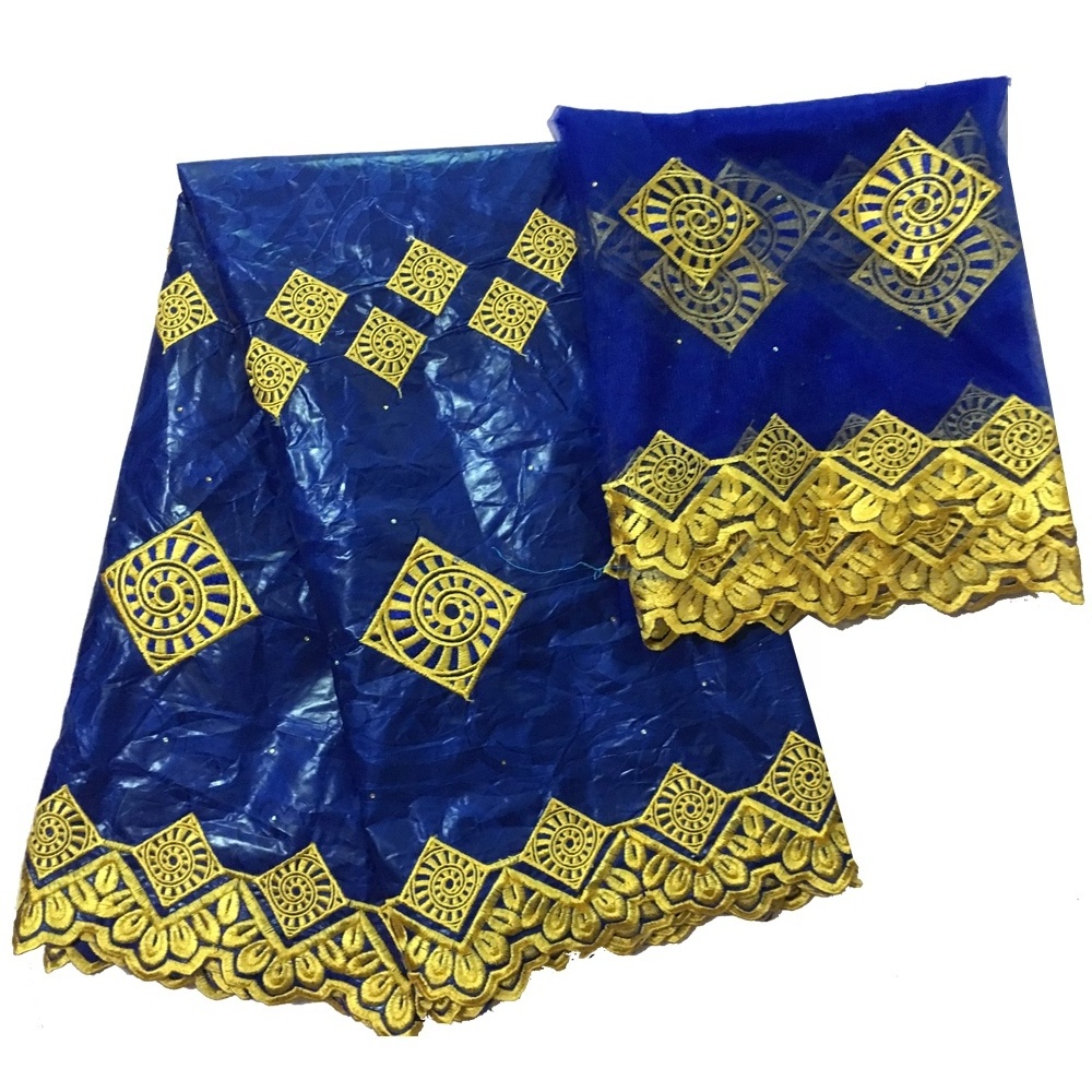 H&D Custom Factory wholesale high quality cheap African Nigeria lace Ankara satin printed fabric