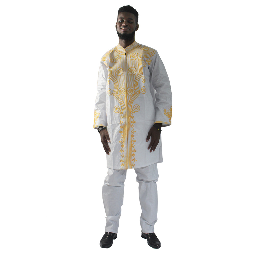 H & D Factory Price Dashiki Shirts Clothing for Men Textiles Bazin African Men's Clothing