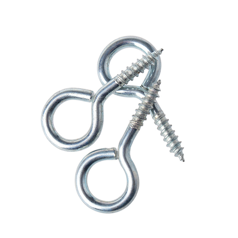 Plating zinc self-drilling hook screw sheep eye nail Ring Hook Pins for Curtain Hanger Lamp Screw Hook Sheep Eye Nails