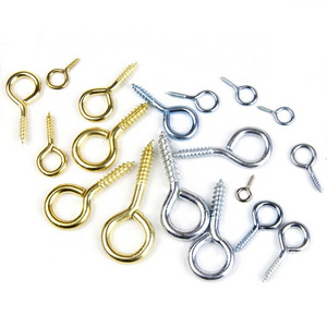 Plating zinc self-drilling hook screw sheep eye nail Ring Hook Pins for Curtain Hanger Lamp Screw Hook Sheep Eye Nails