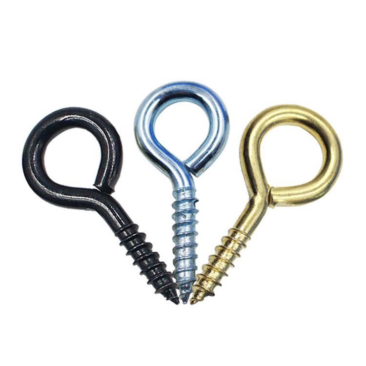 Plating zinc self-drilling hook screw sheep eye nail Ring Hook Pins for Curtain Hanger Lamp Screw Hook Sheep Eye Nails