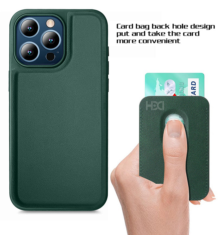 OEM/ODM Detachable Magnetic Leather Phone Case with card slot for Iphone Series