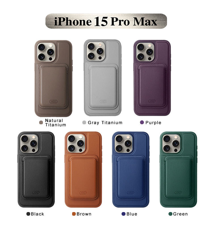 OEM/ODM Detachable Magnetic Leather Phone Case with card slot for Iphone Series