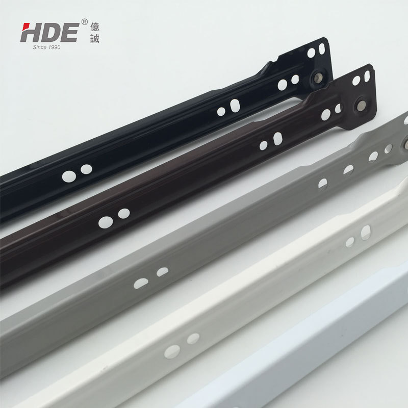 Self-closing type FGV powder coating drawer slide metal telescopic drawer slide channel euro drawer slide