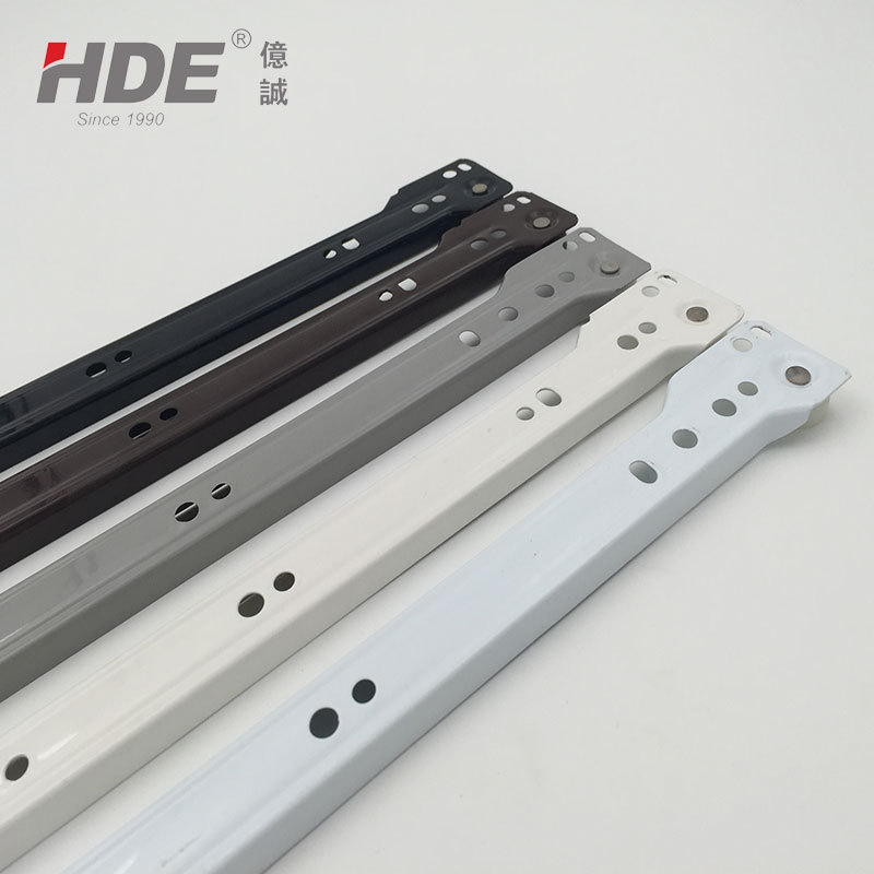 Self-closing type FGV powder coating drawer slide metal telescopic drawer slide channel euro drawer slide