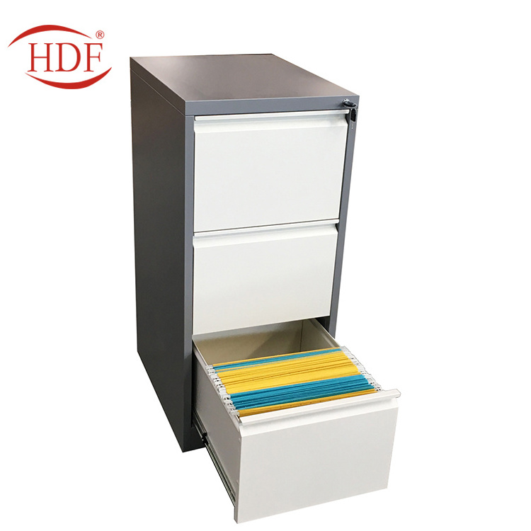 China luoyang huadu Vertical 3 Drawers Metal Filling Cabinet 3 Layer Steel storage file cabinet metal drawer units