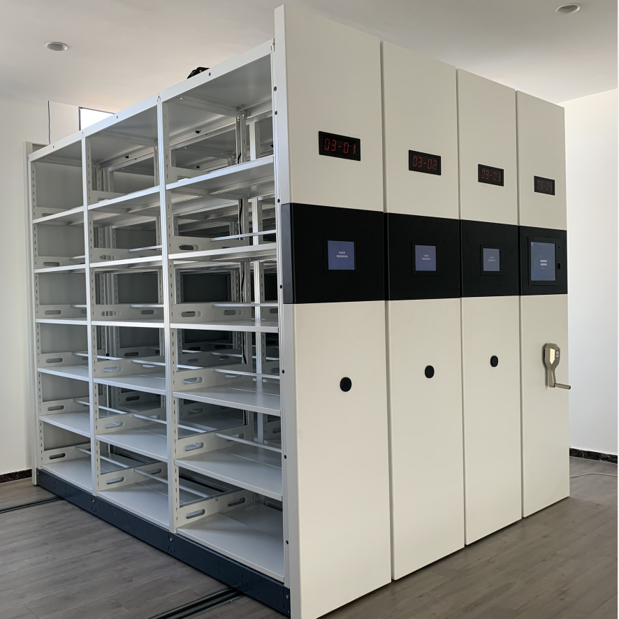 Best selling manual movable shelving steel filing movable mobile filing storage cabinet compact shelving