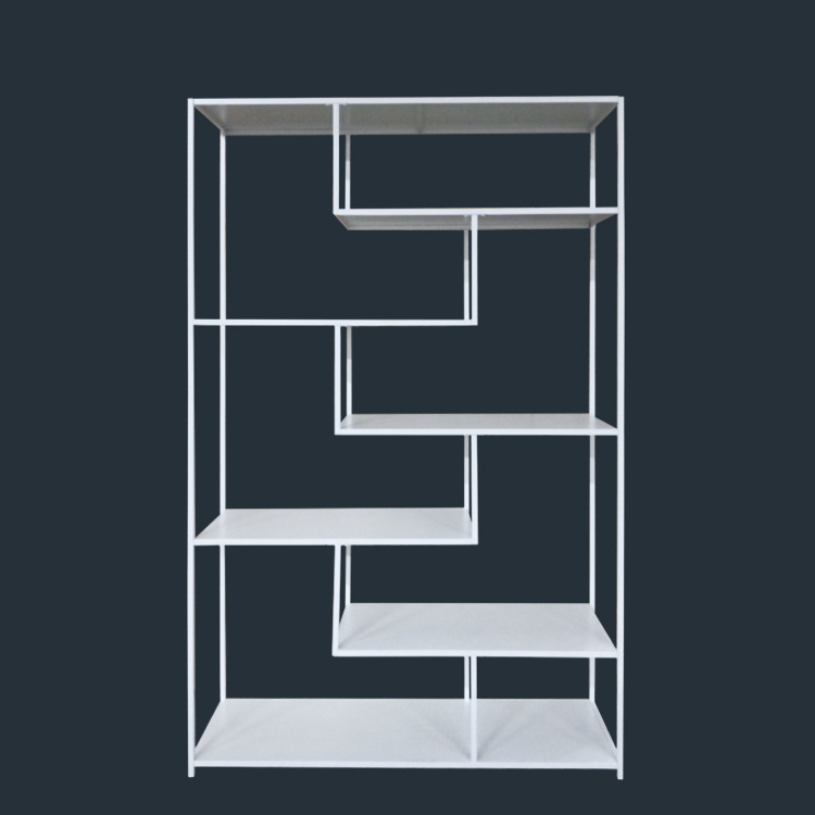 Office Furniture Metal Iron Pipe Shelf Bookcase Open Bookshelf home floating Storage Book Shelves