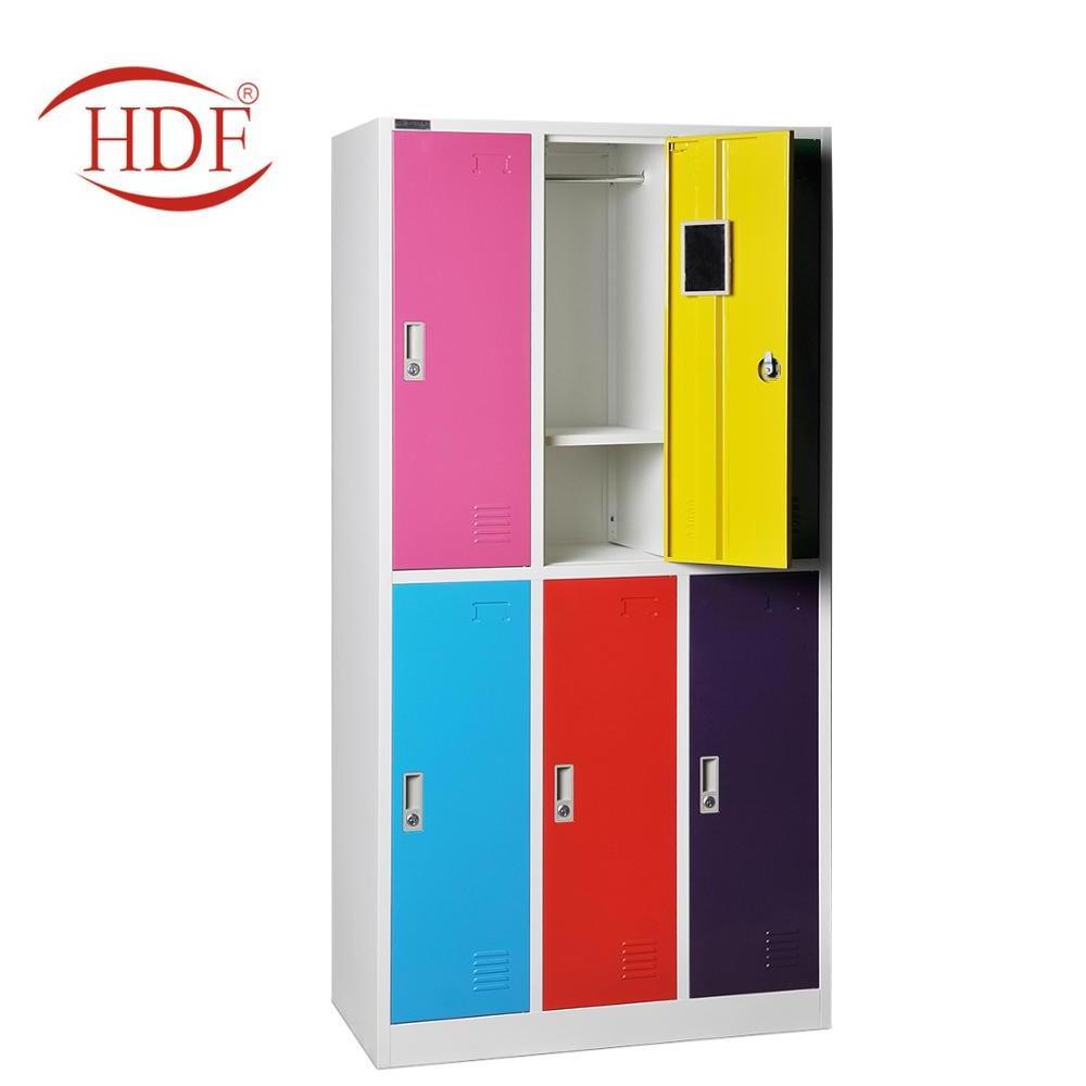 China luoyang haudu Swimming Pool 6 person gym school colourful Steel Beach Clothing Storage  beach locker