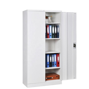 China  factory supply office steel storage cabinet furniture 2 swing doors steel filing cabinet