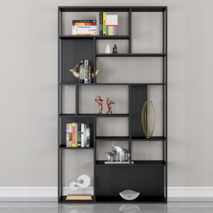 Office Furniture Metal Iron Pipe Shelf Bookcase Open Bookshelf home floating Storage Book Shelves