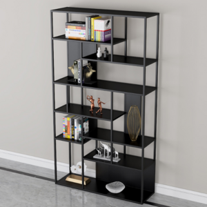 China factory Living Room Shelf Design Shelf display unit  Metal Bookcase steel book shelf