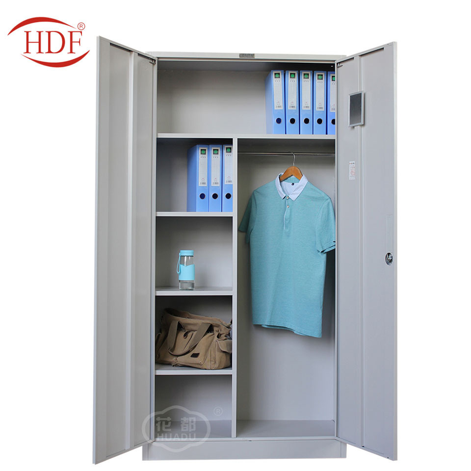 Office equipment used office furniture industrial storage double 2 door steel cupboard cabinet Metal wardrobes