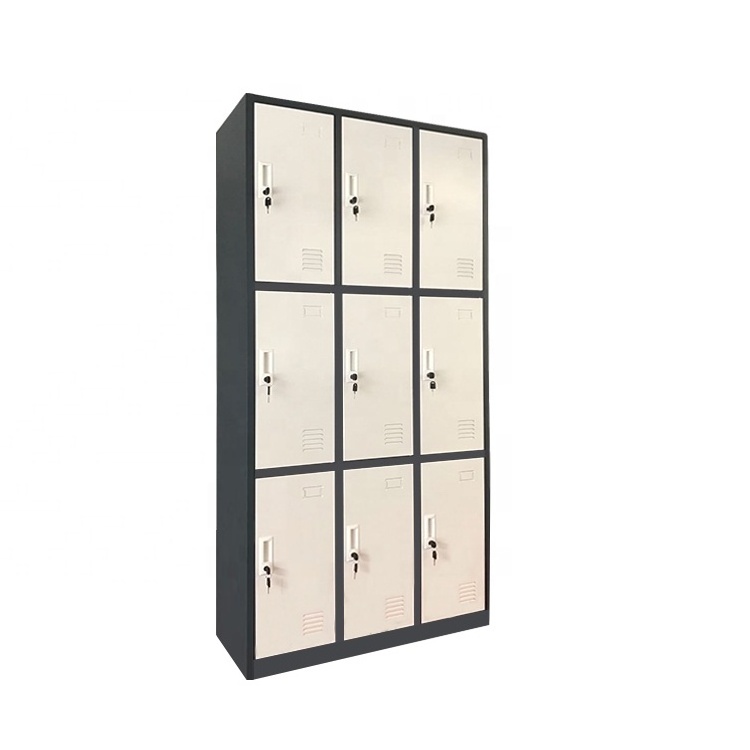 China luoyang huadu 9 doors gym magnetic locker lock  lockers with keys for sale gym storage cabinet