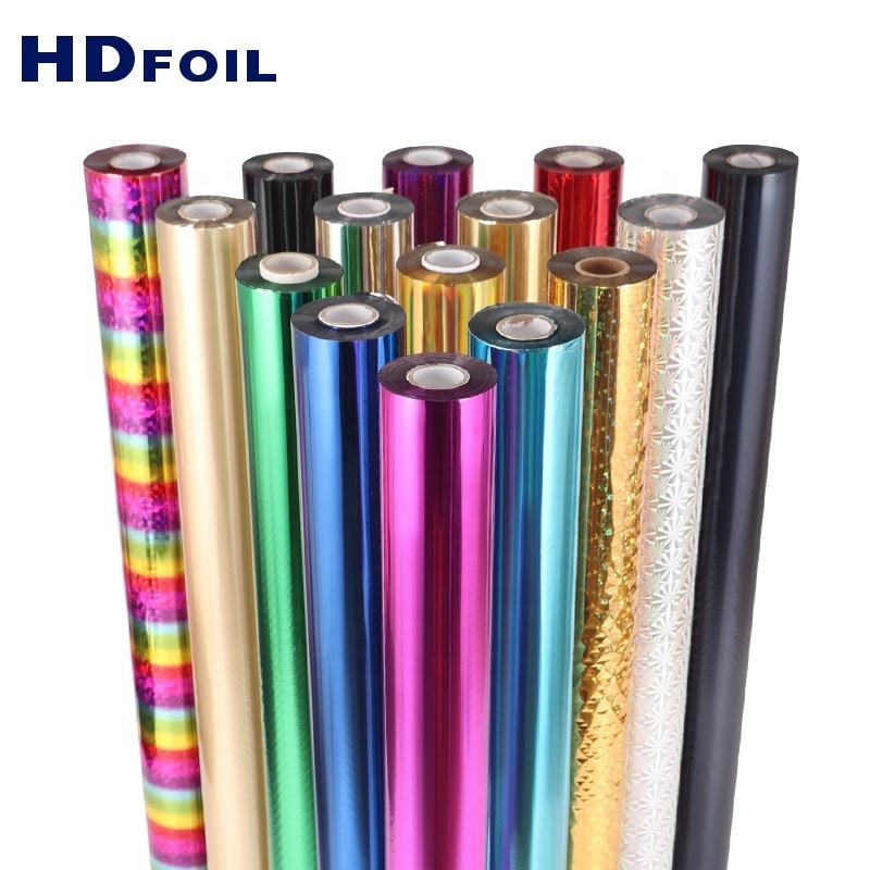 Hologram Hot Roll Plastic Rainbow Metallic Foil Stamping on Paper