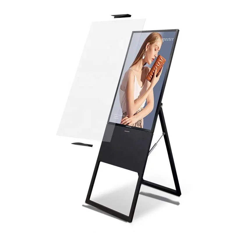 49 Inch Floor Stand Portable Digital Poster Battery Powered Lcd Kiosk Stand Advertising Display Signage Digital