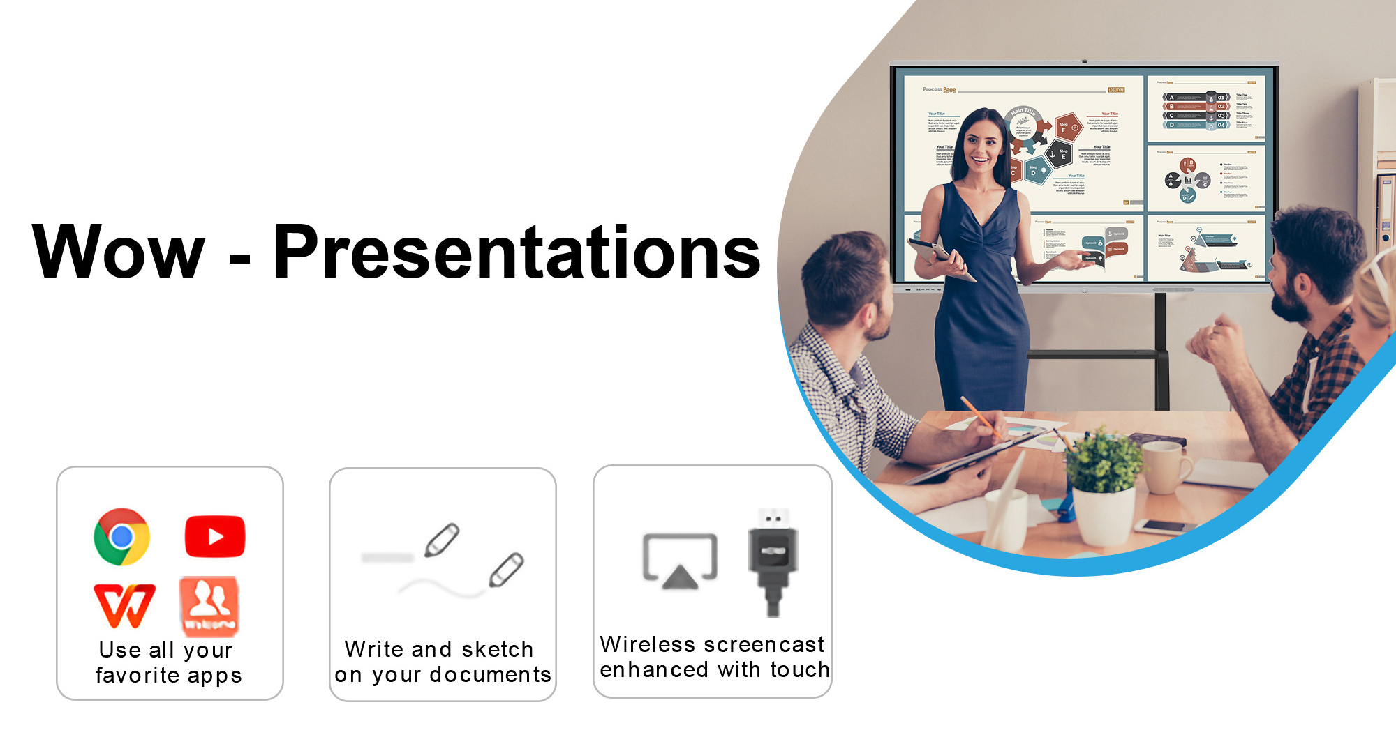 HDFocus OEM ODM Digital Whiteboard 4K Display 65 75 86 inch Interactive Flat Panel Multi Touch Screen Smart Board Price