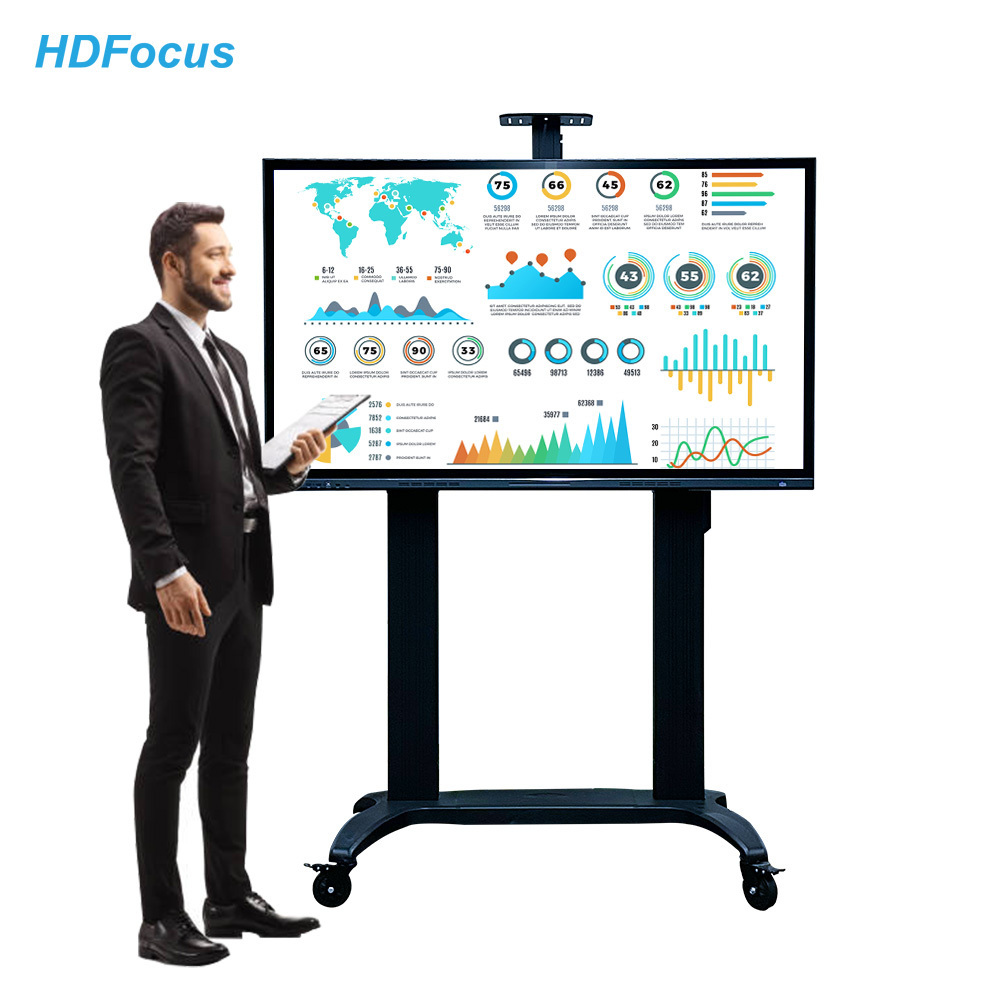 65 Inch Interact Display 4K Touch Screen LCD Display Whiteboard Portable Interactive Panel Smart Board For School