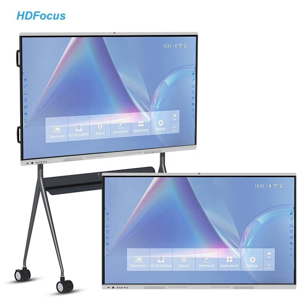 HDFocus OEM ODM Digital Whiteboard 4K Display 65 75 86 inch Interactive Flat Panel Multi Touch Screen Smart Board Price