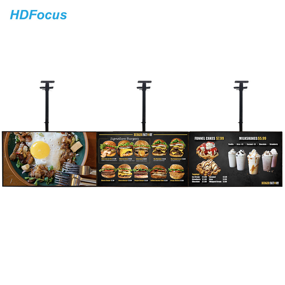 32 43 55 Inch Wall Mount Android Digital Signage Menu Smart Lcd Tv Display Board Indoor Ad Screen For Advertising Display